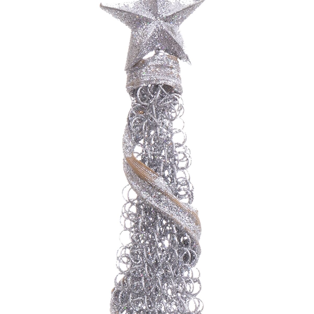 Julepynt Sølv Metal Konisk 10 x 10 x 50 cm